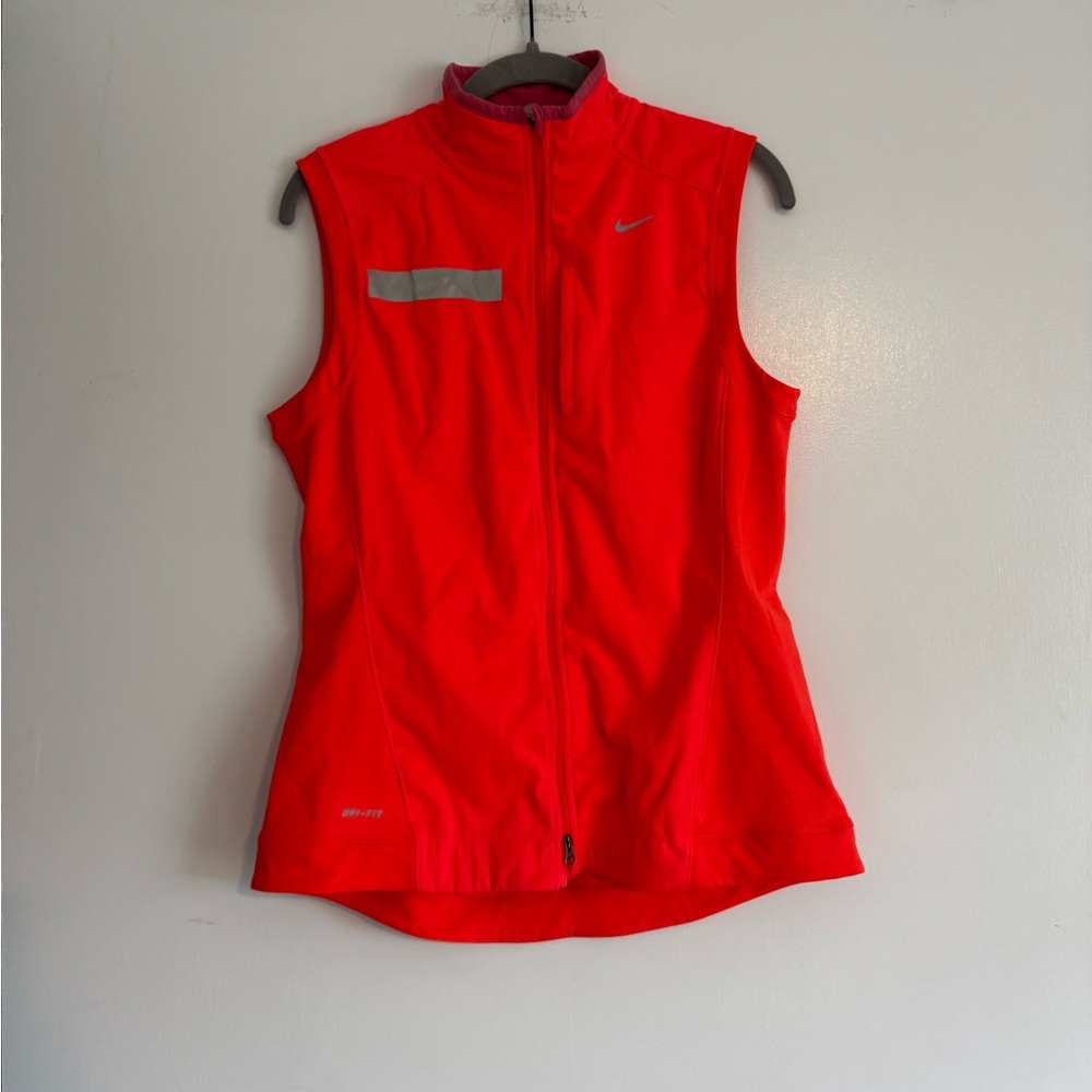 Nike Women's Orange Sleeveless Running Vest